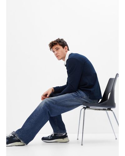 Gap Jeans Loose Fit Con Vita Media, Uomo, , Taglia - Blu