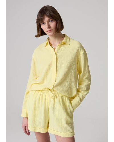 Piombo Camicia Relaxed Fit - Giallo
