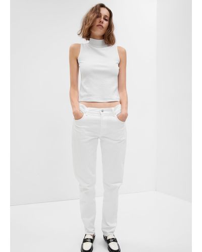 Gap Jeans Girlfriend - Bianco