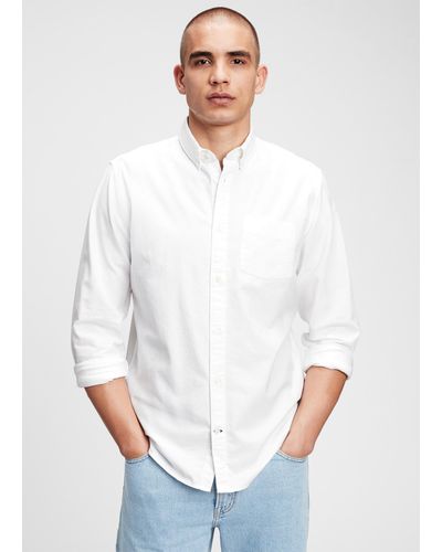 Gap Camicia regular fit in cotone oxford - Bianco