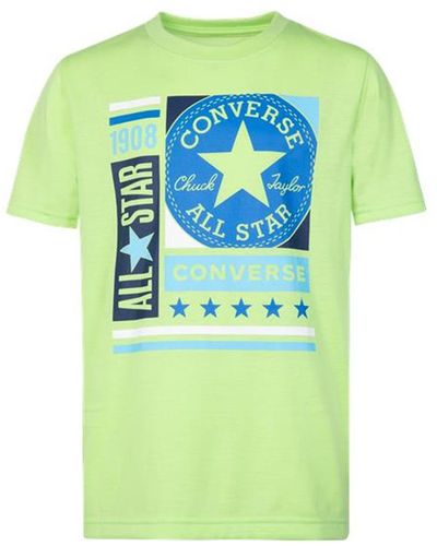 Converse T-Shirt Con Stampa Multi Logo, , , Taglia - Verde