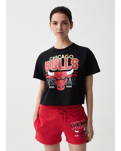 Nba T-Shirt Con Stampa Chicago Bulls, Donna, , Taglia - Rosso