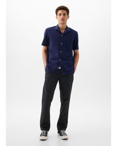 Gap Pantalone Straight Fit - Blu