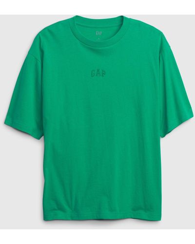Gap T-shirt relaxed fit con ricamo logo - Verde