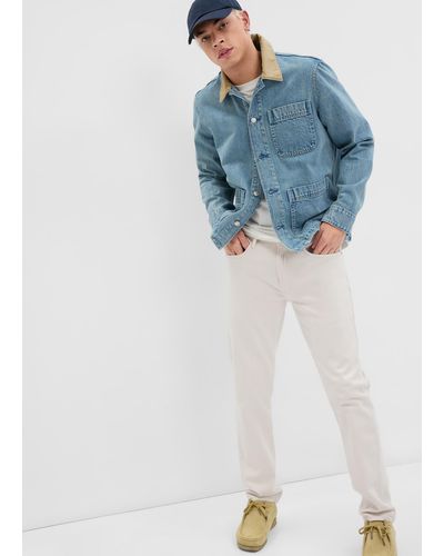 Gap Jeans Straight Fit Cinque Tasche, Uomo, , Taglia - Blu