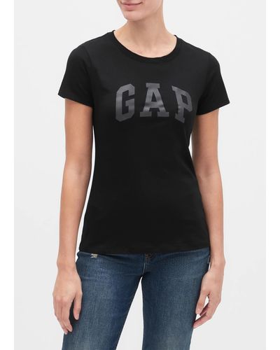 Gap T-shirt in cotone con stampa logo - Nero