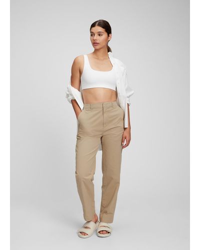 Gap Pantaloni straight fit tinta unita - Bianco
