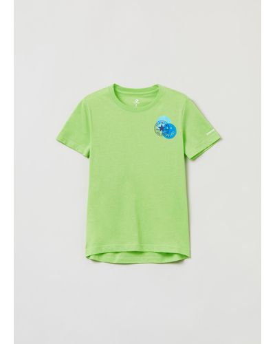 Converse T-Shirt Con Stampa Logo Smiley, , , Taglia - Verde