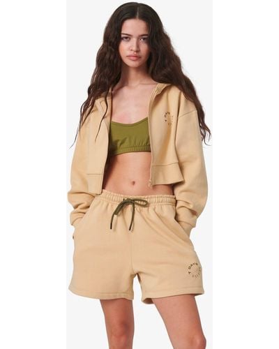7 DAYS ACTIVE Organic Cropped Hoodie - Natural