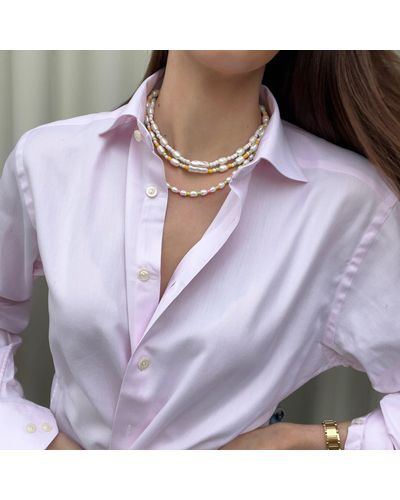 Talis Chains Pastel Pearl Necklace - Purple