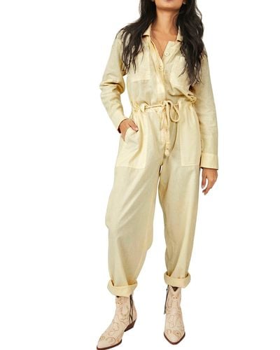 Free People Quinn Coveralls - Yellow