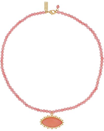 Talis Chains Protective Eye Necklace- Pink - Multicolour