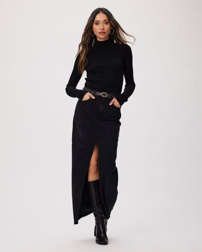 PAIGE Angela Maxi Skirt Jeans - Black