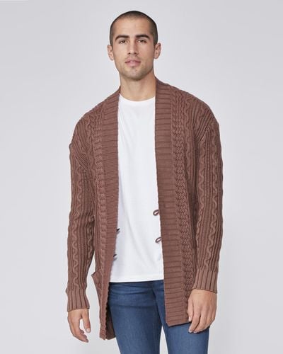 PAIGE Newman Sweater Cardigan - Brown