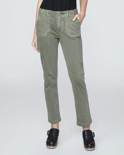 PAIGE Mayslie Straight Jeans Ankle - Green