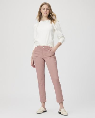 PAIGE Mayslie Straight Jeans Ankle - Pink