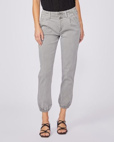 PAIGE Pleated Mayslie Jogger - Gray