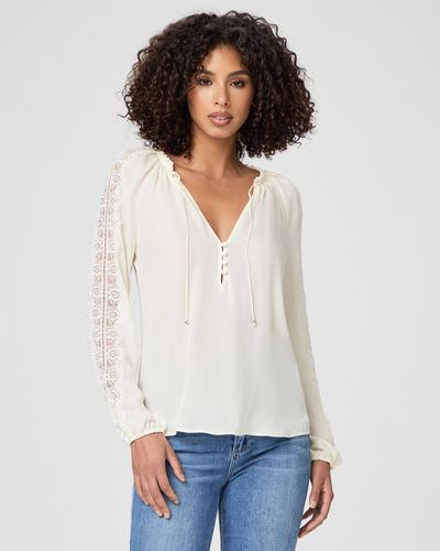 PAIGE Patina Blouse Top - White