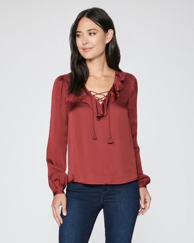 PAIGE Ilara Blouse Top - Red