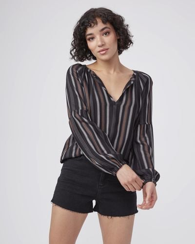 PAIGE Jovannie Blouse Top - Black