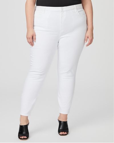 PAIGE Hoxton Crop Jeans Plus - White