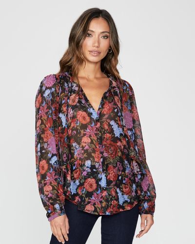 PAIGE Elynne Blouse Top - Red