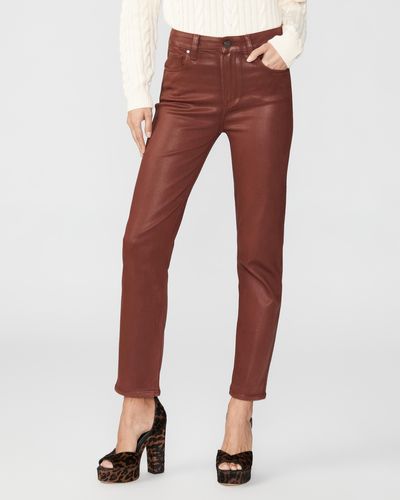 PAIGE Stella Straight Jeans - Red