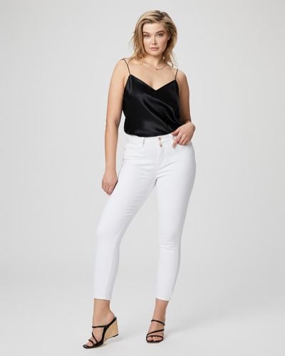 PAIGE Flaunt Denim // Bombshell Ankle Jeans - White
