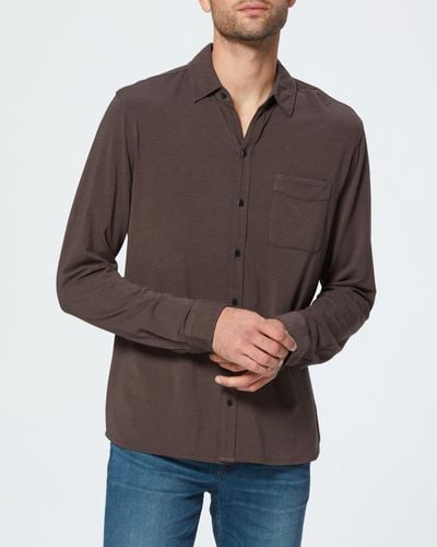PAIGE Stockton Button Up Top - Brown