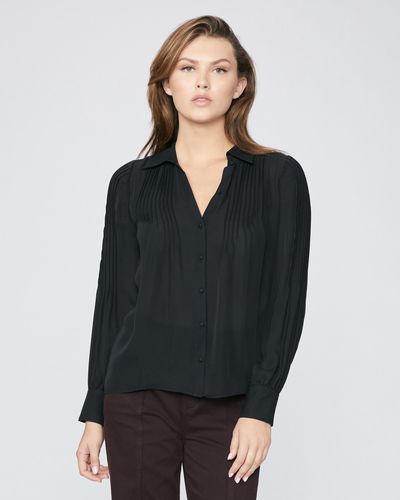 PAIGE The Nines Collection // Shea Blouse Top - Black