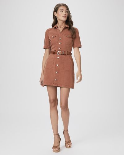 PAIGE Mayslie Denim Dress - Brown