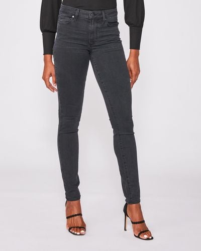 PAIGE Exclusive* High Rise Leggy Extra Long Ultra Skinny Jeans - Black