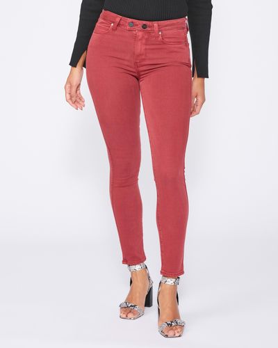 PAIGE Hoxton Ankle Jeans - Red