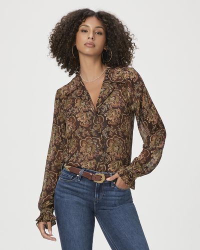 PAIGE Ellyn Shirt - Brown