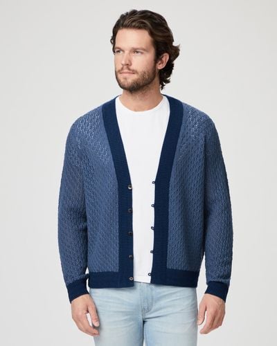 PAIGE Hewson Cardigan Sweater - Blue