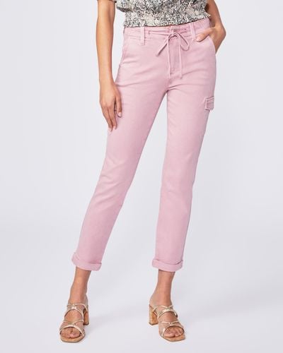 PAIGE Christy Cargo Flare Pant - Pink