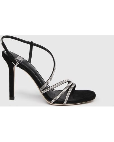 PAIGE Savannah Sandal- Black Suede | High Heel Shoes (3"-4") | Size 9.5
