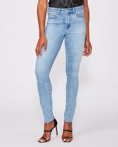PAIGE Exclusive* High Rise Leggy Extra Long Ultra Skinny Jeans - Blue