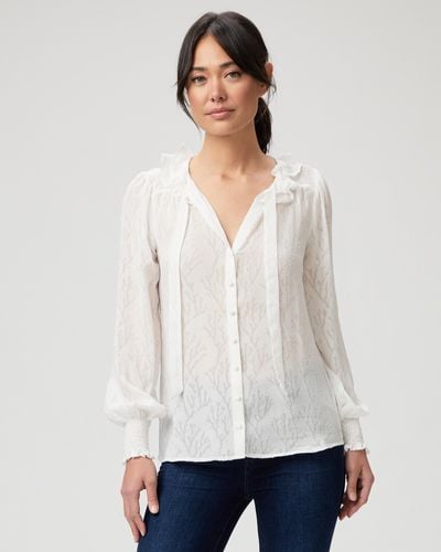 PAIGE Dionna Blouse Top - White