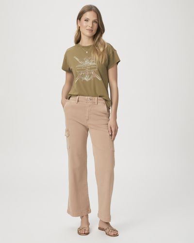 PAIGE Carly Cargo Jeans - Natural