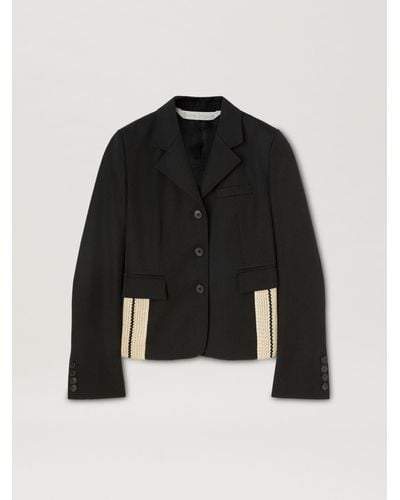 Palm Angels Fitted Track Blazer - Black