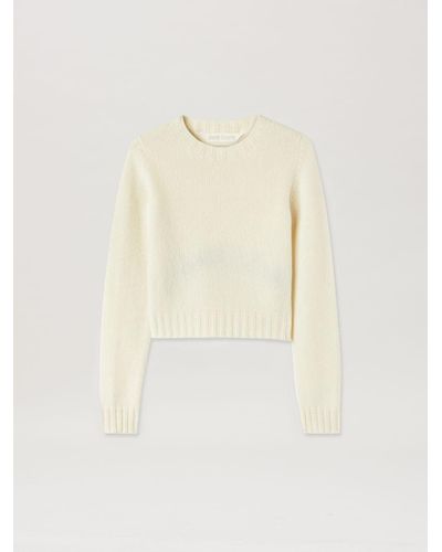 Palm Angels Curved Logo Sweater - Natural