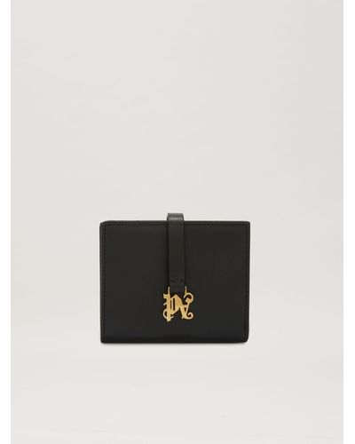 Palm Angels Monogram Leather Wallet - Black