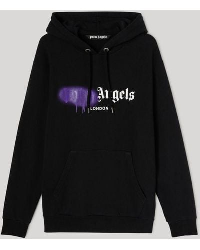 Palm Angels London Sprayed Hoodie - Black