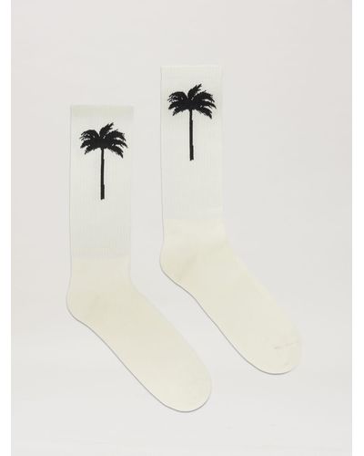 Palm Angels The Palm Ribbed Socks - White