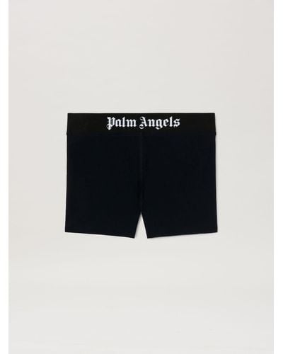 Palm Angels Logo Sport Shorts - Black