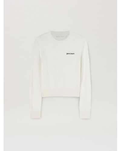 Palm Angels Classic Logo Sweater - White