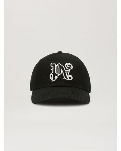 Palm Angels Embroidered-logo Cotton Cap - Black