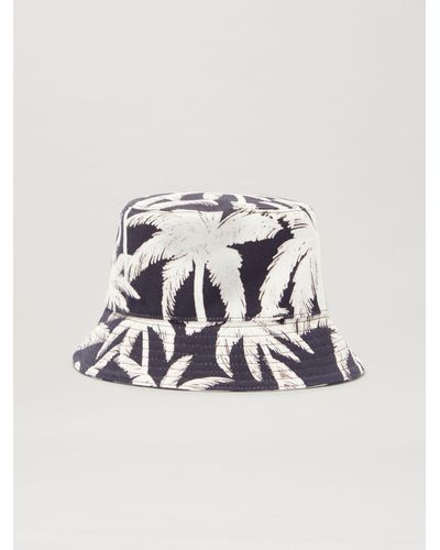 Palm Angels Allover Palms Bucket - White