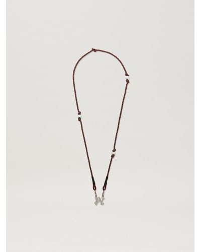 Palm Angels Monogram Beads Necklace - Natural